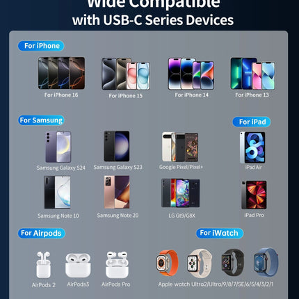 Choetech PowerLeap 10000mAh 35W Built-in USB-C Cable Mini Power Bank
