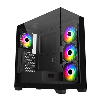 FSP M340 Mid Tower ATX Case, T/G Side Panels, NO PSU