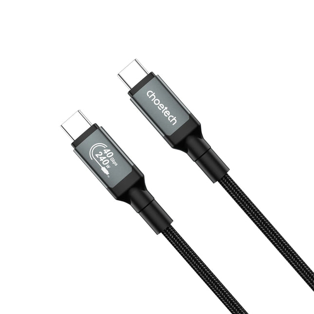 Choetech HyperLink 240W USB-C to C Fast Charging Nylon Cable - 40Gbps 8K@60Hz, 2m/1.2m