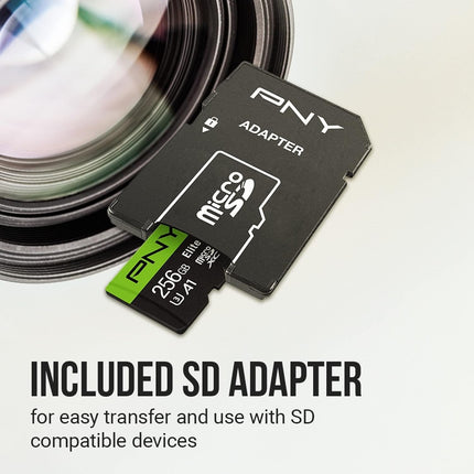 PNY 64GB Elite-X U3 V30 A1 MicroSDXC Memory Card Up to 100MB/s Read - 3 pack w/Adapter