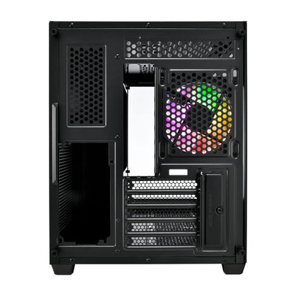 FSP S380 Micro ATX Case Tempered glass 3D Curved Side Panel with 3 ARGB fans, NO PSU