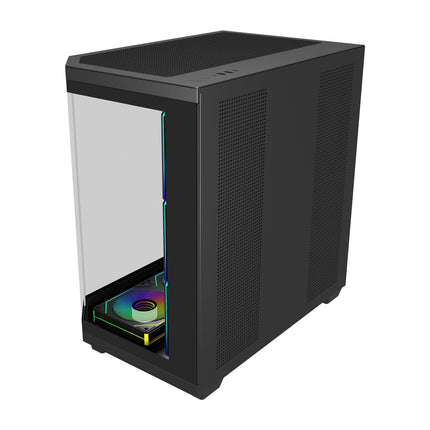 FSP U580 ATX Mid Tower Tempered Glass PC Gaming Case with 7x 120mm ARGB Fans