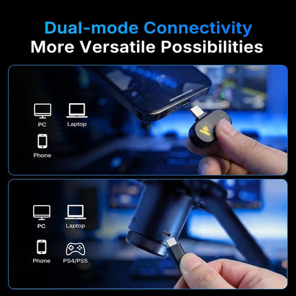 MAONO DGM20WS Wireless RGB Gaming Microphone with Book Arm