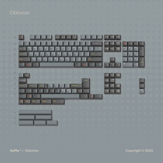 NuPhy Low-Profile Oblivion Berry Profile Dye-sub PBT Keycaps - 160 keys