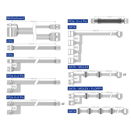 FSP Hydro PTM PRO 1200W Platinum PCIe 5.1 ATX 3.1 Fully Modular PSU