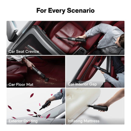 HOTO AutoCare Plus Air Duster & Vacuum with 5 Accessory Kit, Case, Replace filter